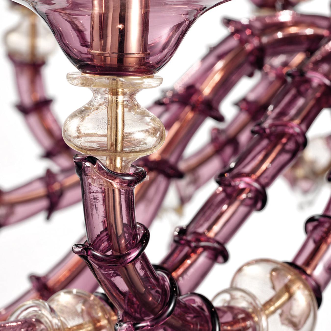 Classic Purple Murano Glass Chandelier