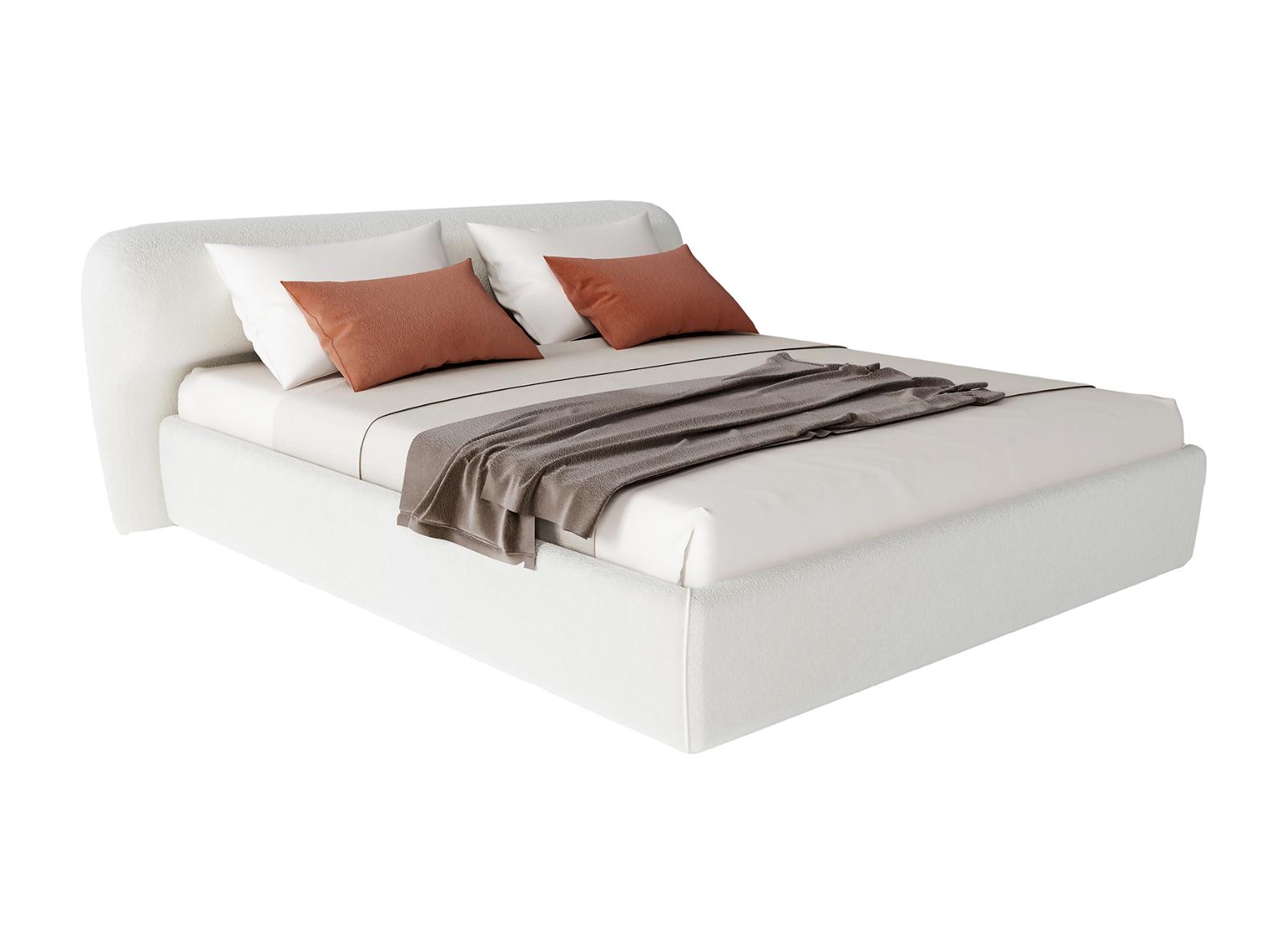 Stone Bed in White Finish