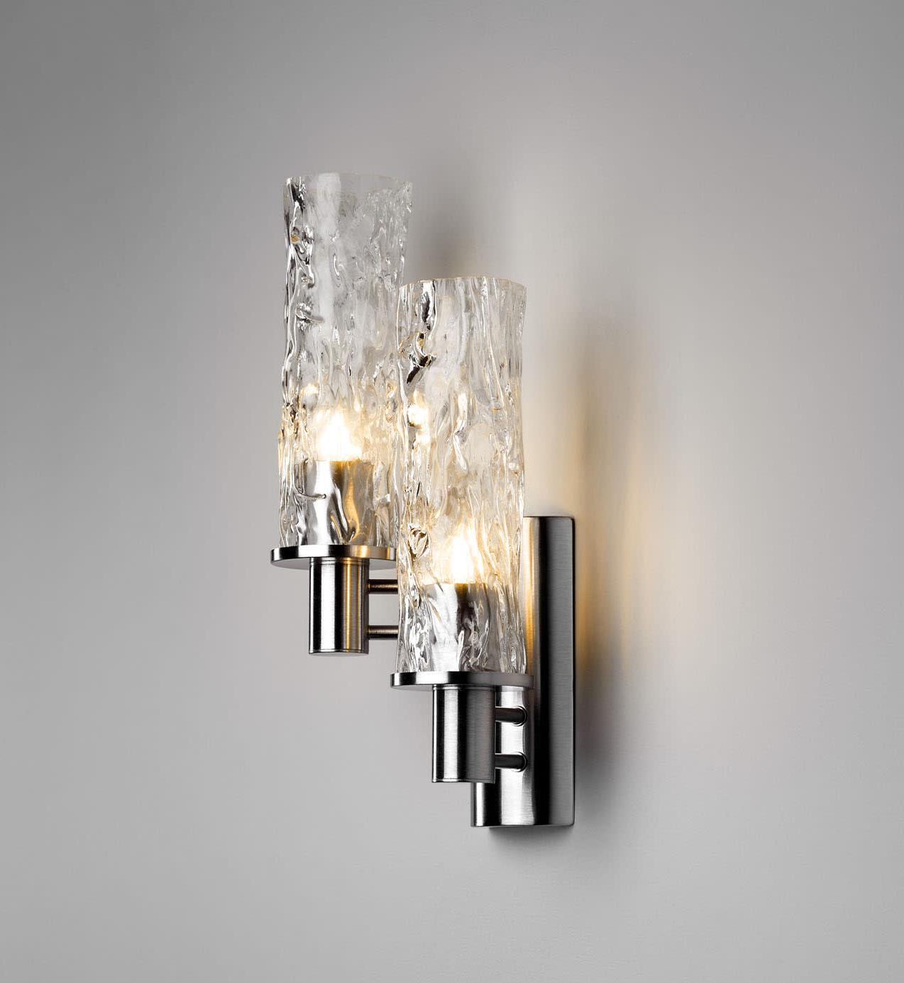 Vertical Blown Glass Wall Sconce