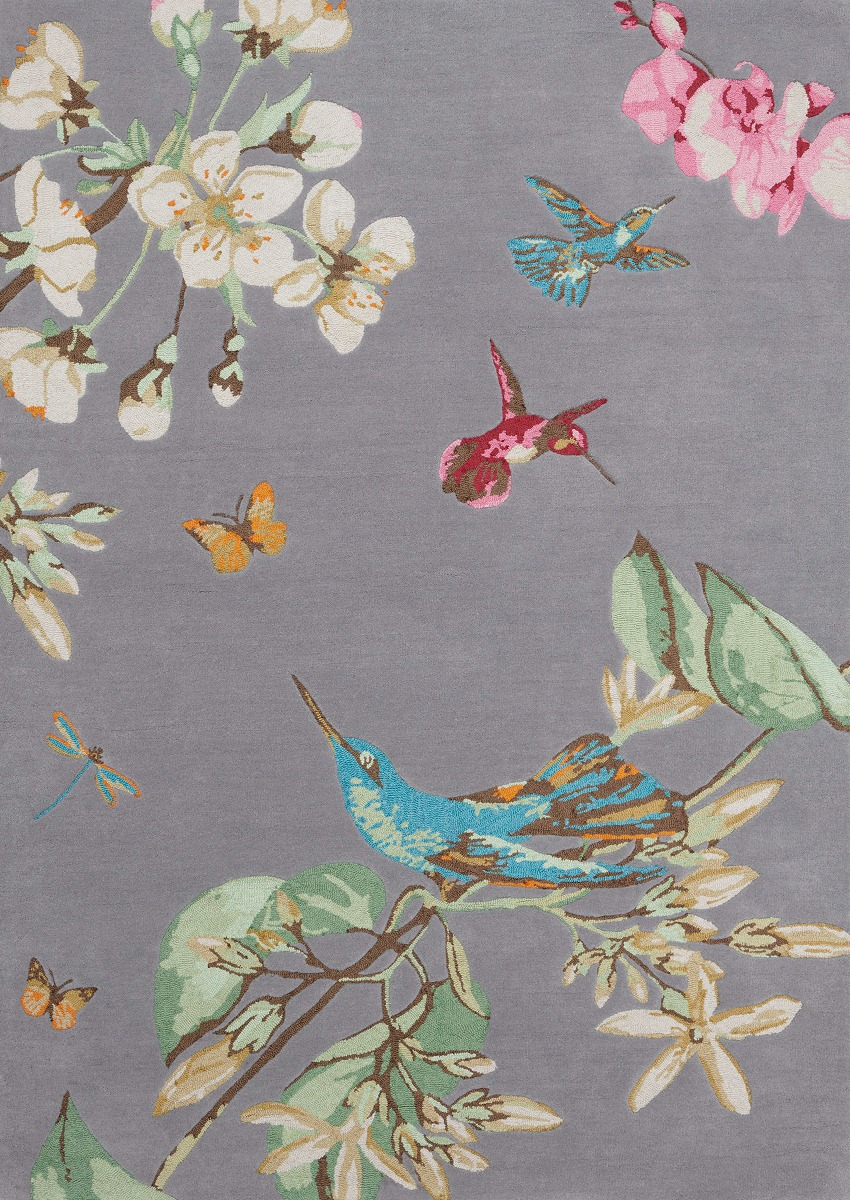 Hummingbird Grey 37804 Rug ☞ Size: 170 x 240 cm