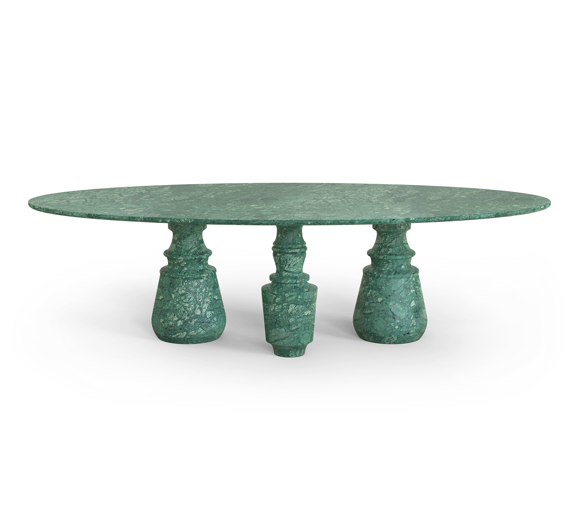 Obsidian Oval XL Guatemala Stone Dining Table