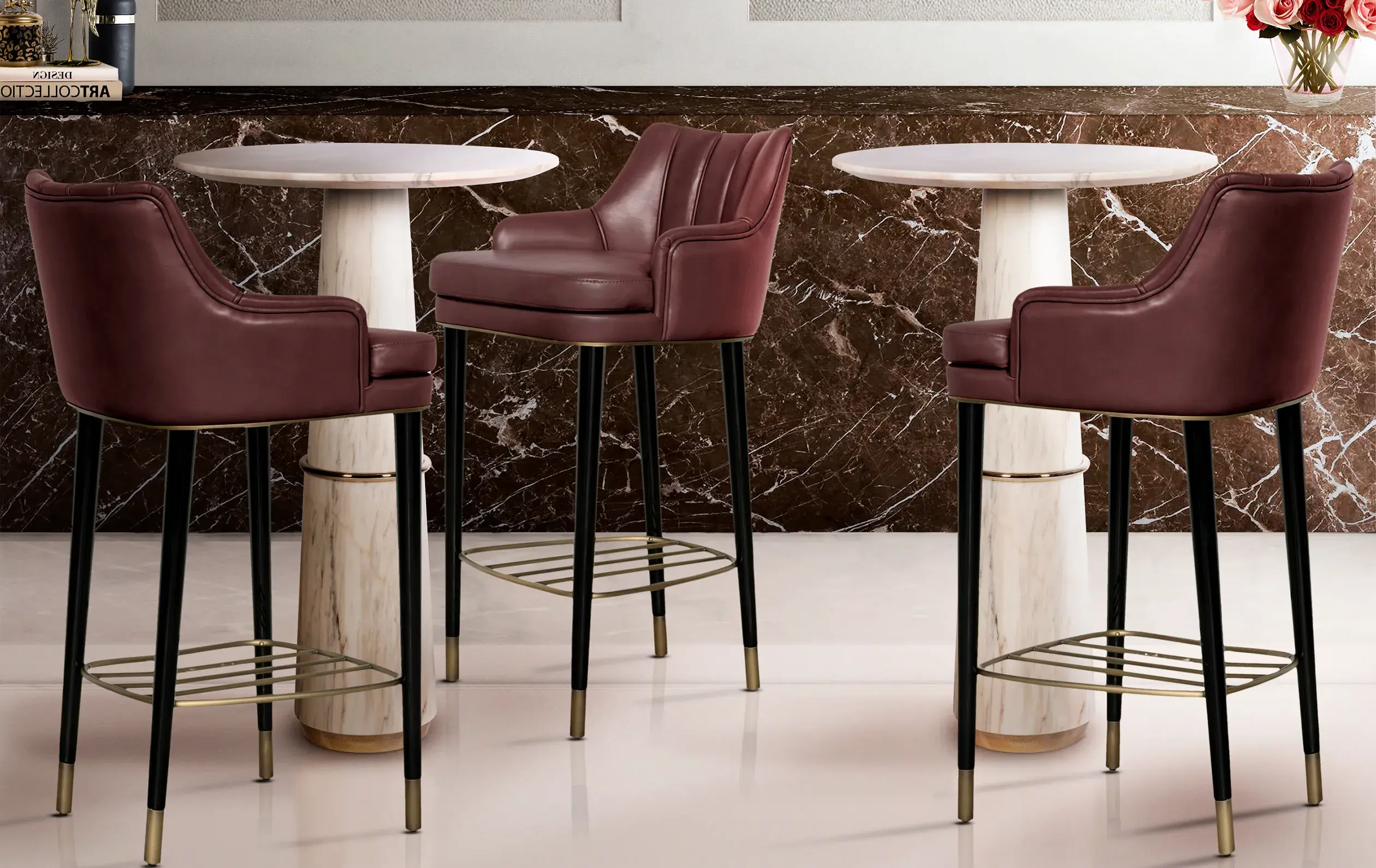 Marble Luxe Bar Table - 1