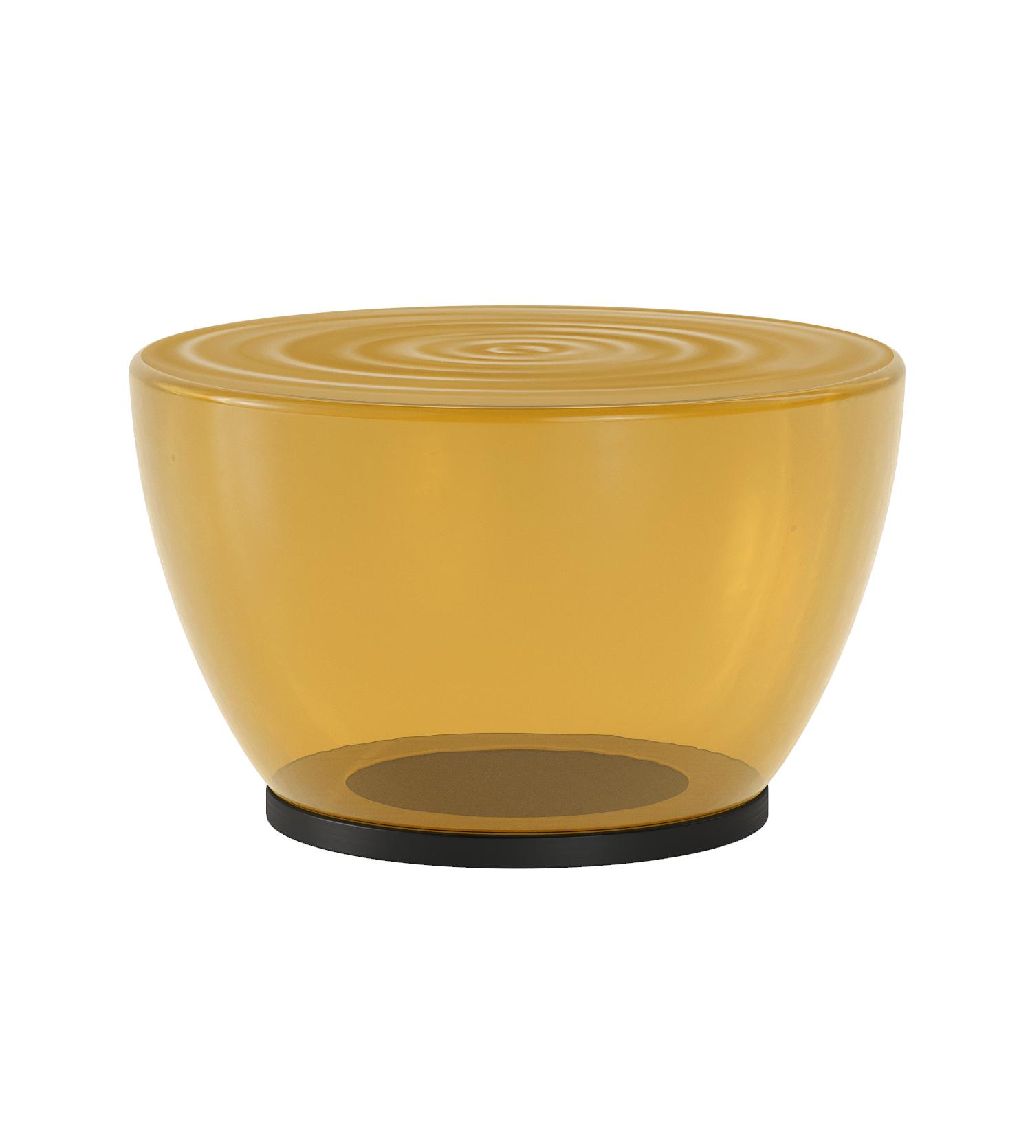 Konca Yellow Glass Coffee Table