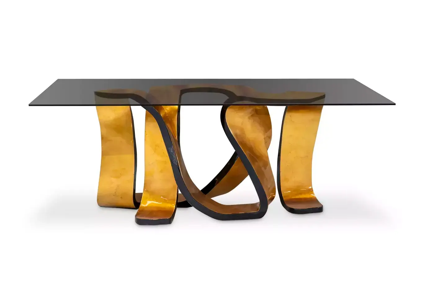 Ribbon Gold Leaf Dining Table