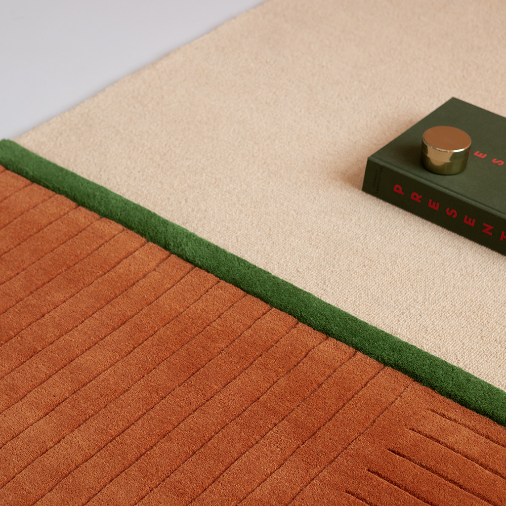 Decor Rhythm Tangerine Designer Handmade Rug ☞ Size: 250 x 350 cm