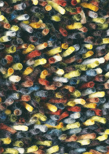 Felted Wool Multi Coloured Shaggy Rug Rocks 70407 | Size: 250 x 350 cm