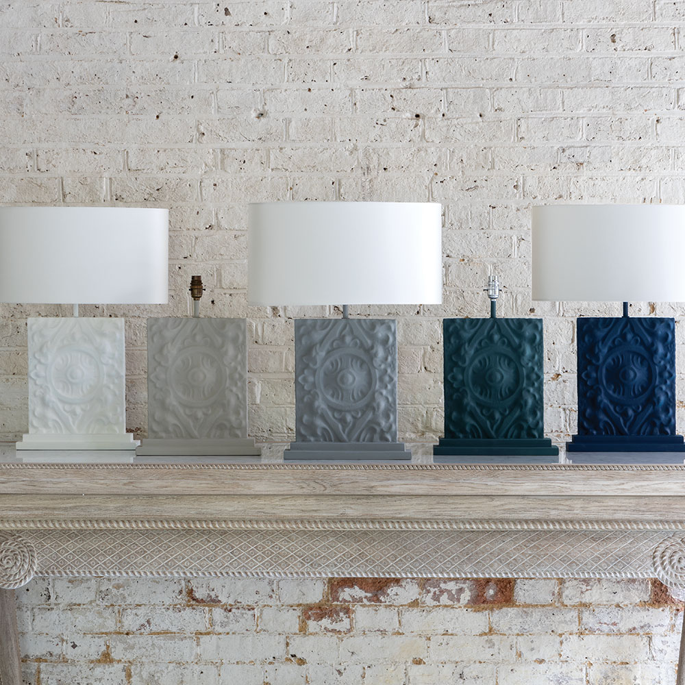 Piastrella Table Lamp in Chalk