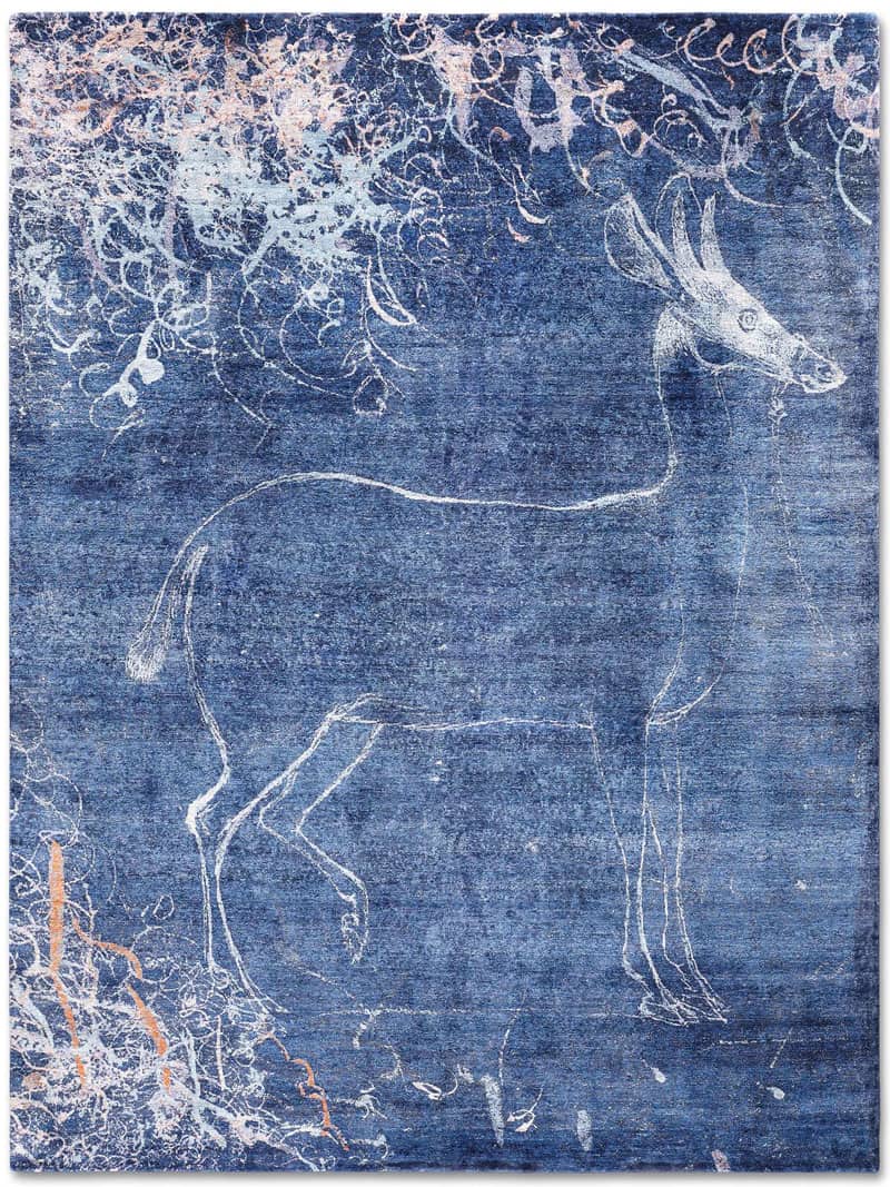 Antelope Blue Hand-Woven Rug