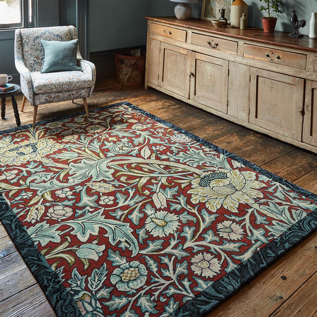 Trent Madder Red / Webb's Blue 127510 Handwoven Rug