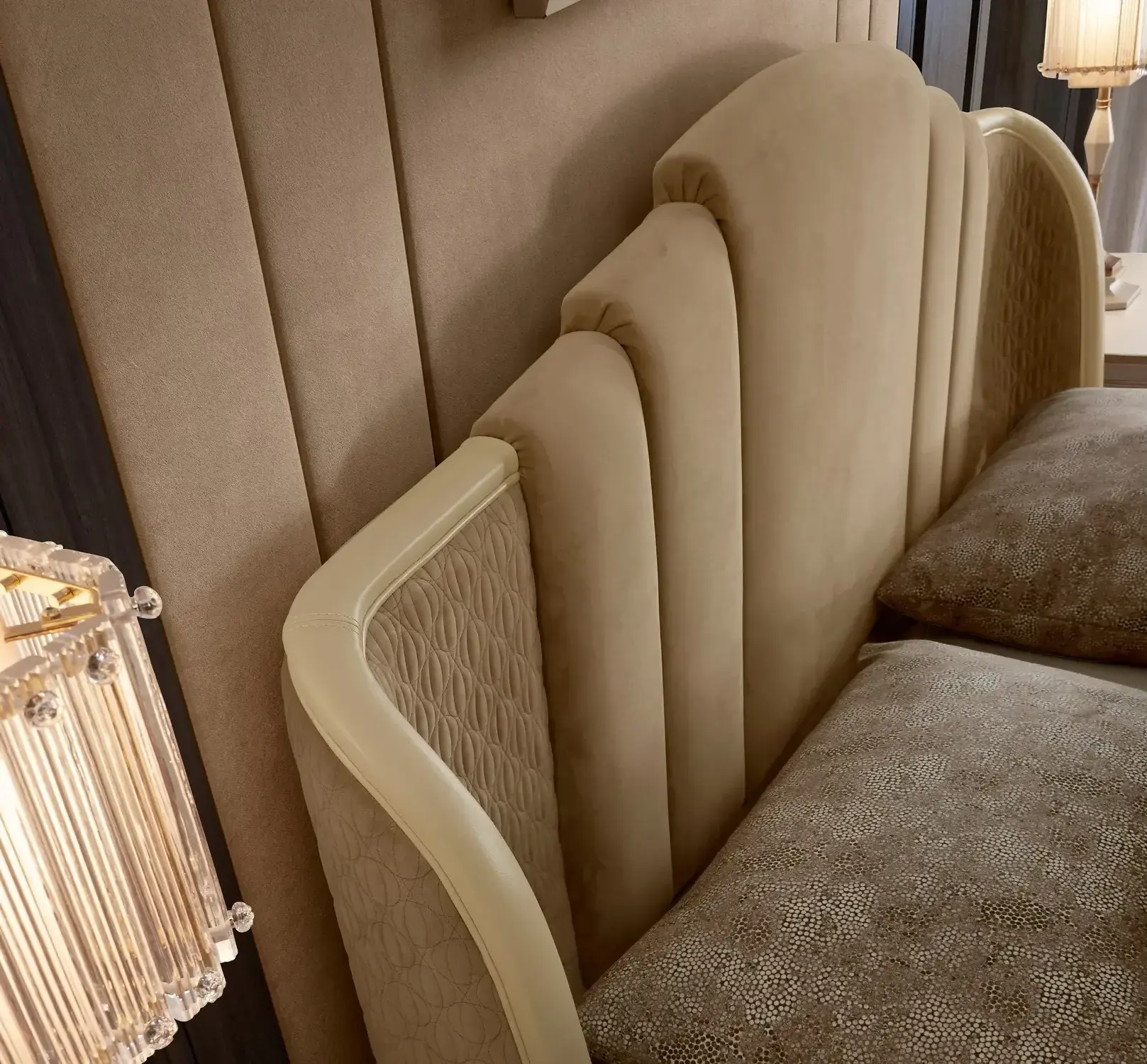 Opulent Beige Luxury Bed