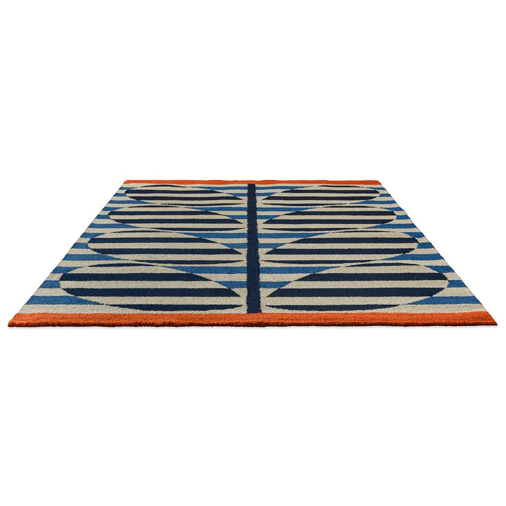 Stripy Stem Azure Outdoor Rug