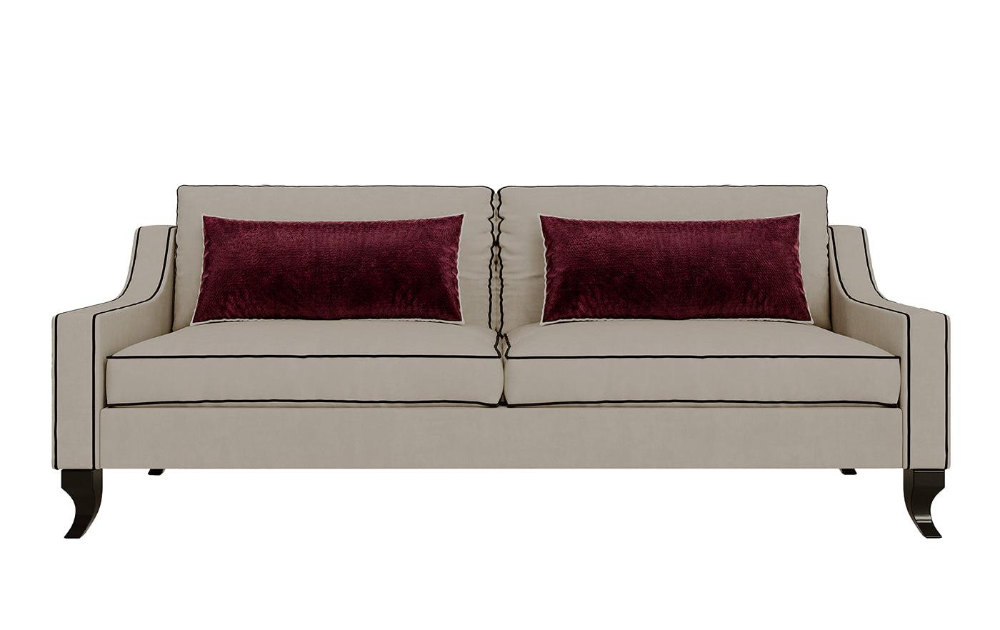 3-Seater Sofa with Cushions