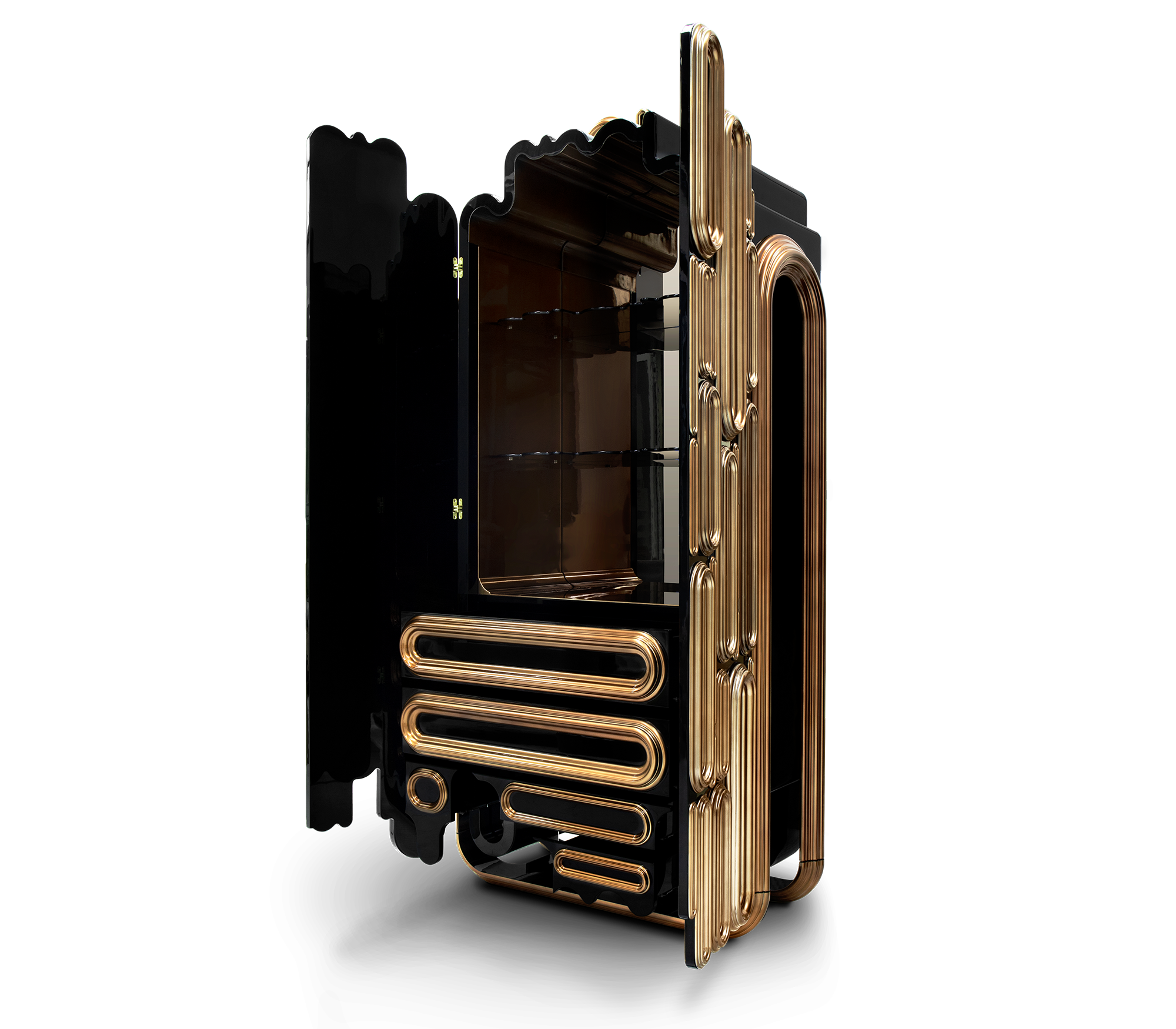 Ellipse Gold Designer Cabinet