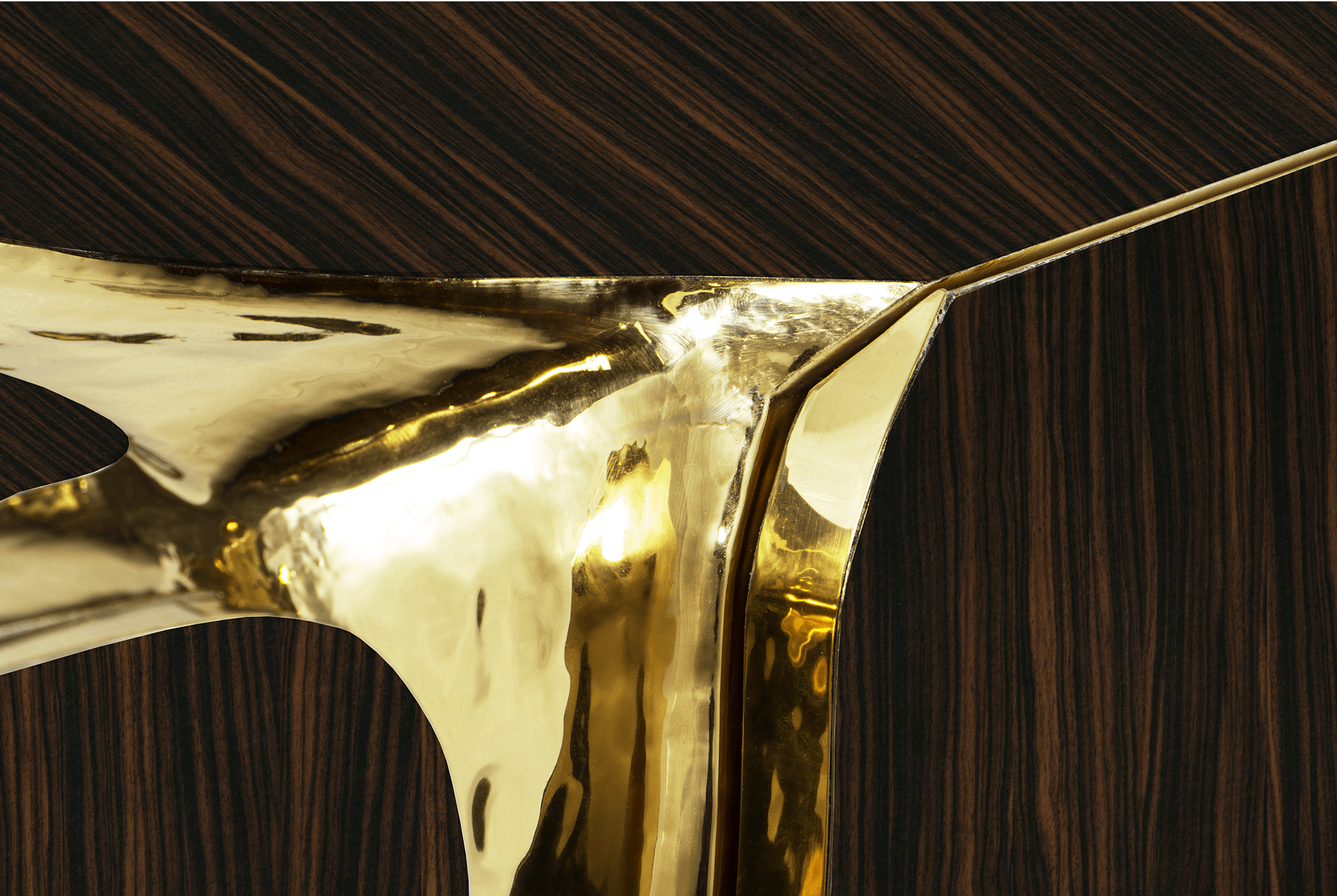 Opulent Brown & Gold Sideboard