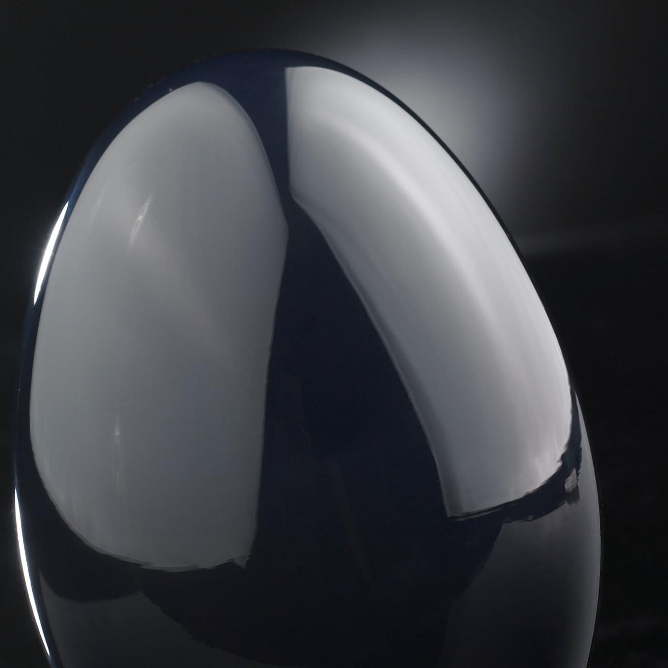 Small Black Glass Egg Decor