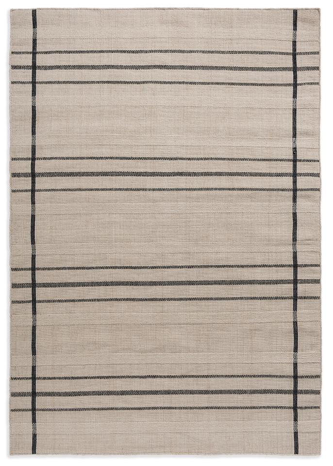 Zona Charcoal Line Outdoor Rug