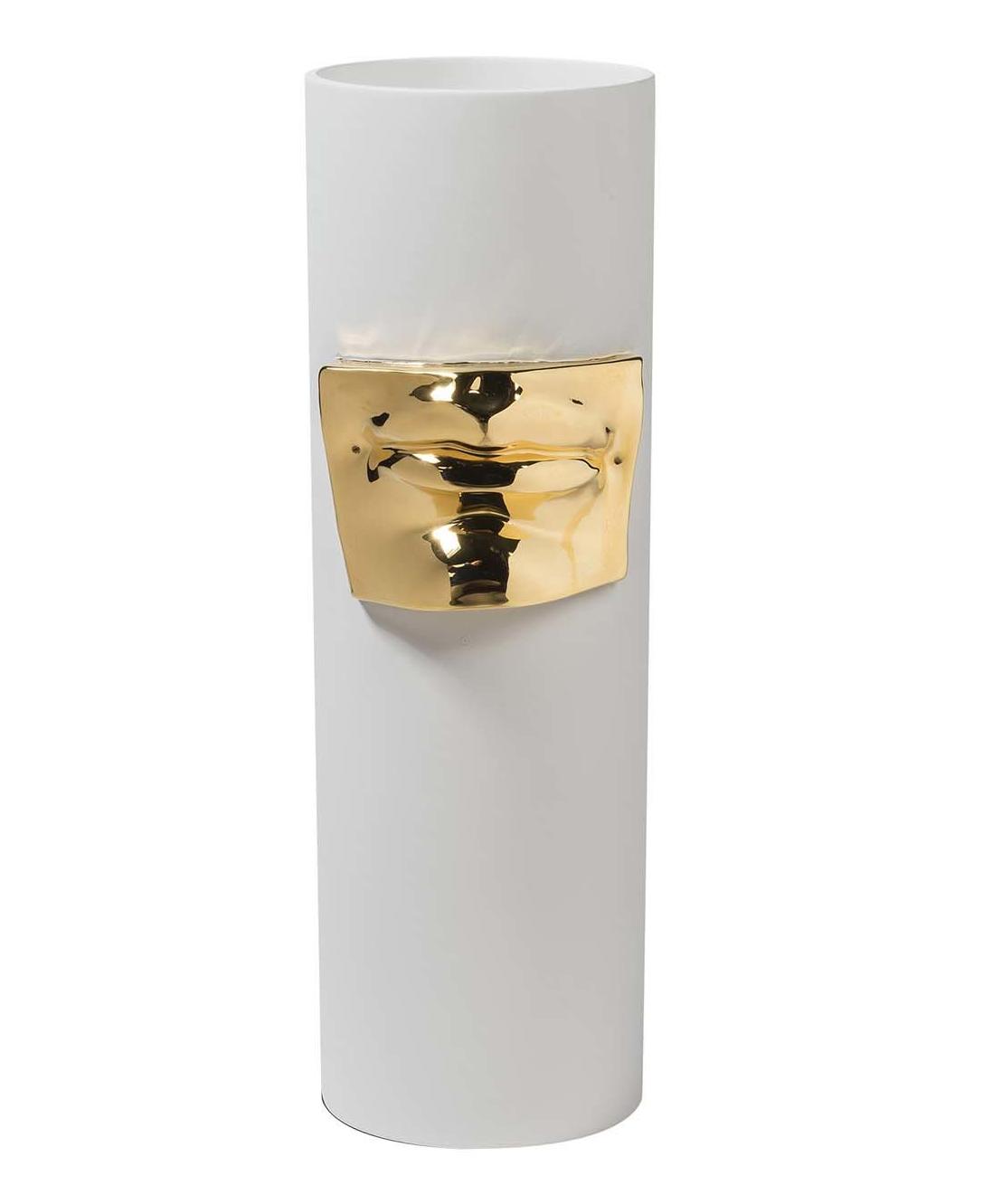 David Mouth Gold Finish Vase
