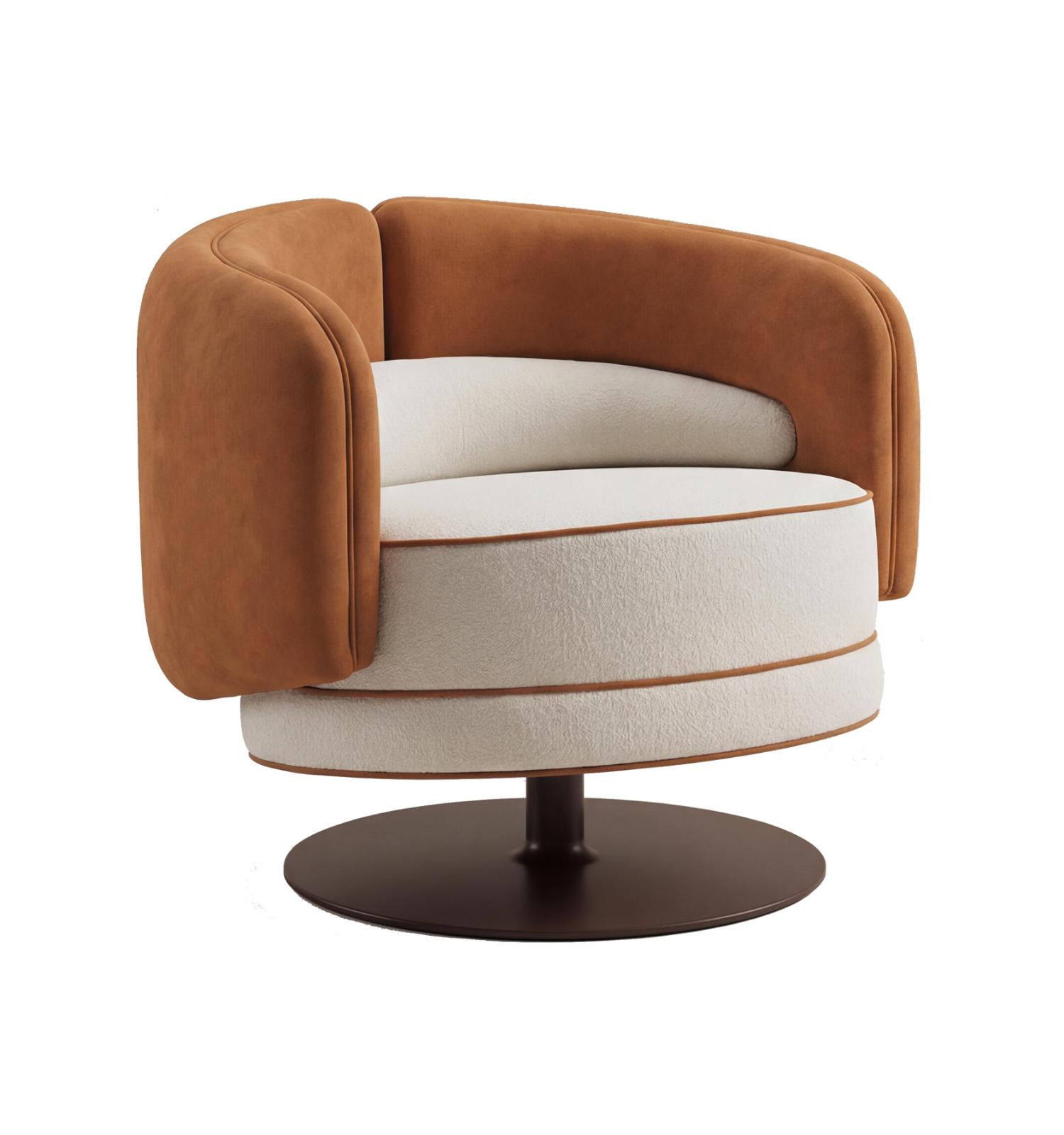 Bon Ton Two-Tone Swivel Chair