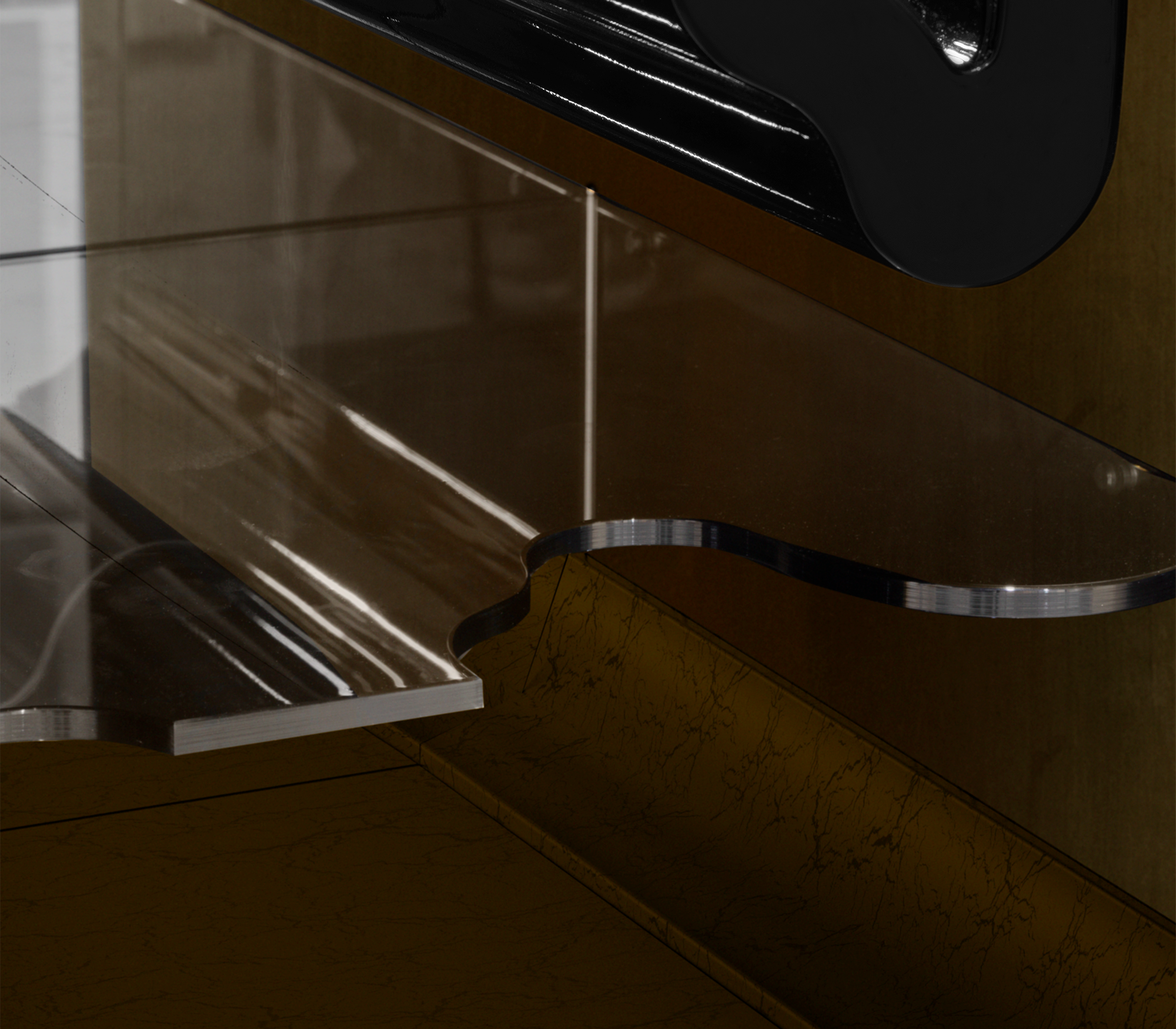 Ellipse Antique Finish Sideboard