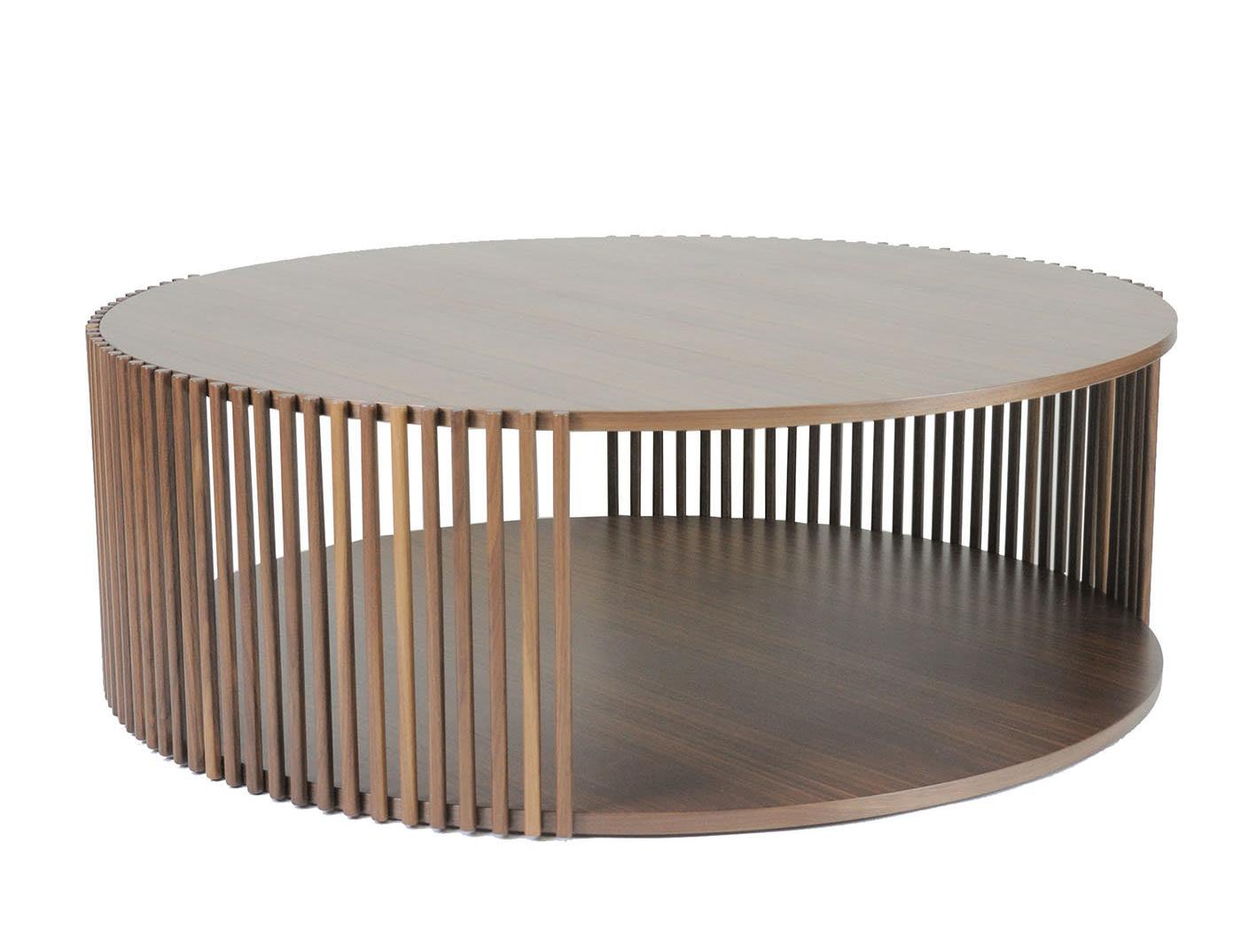 Round Large Wooden Coffee Table