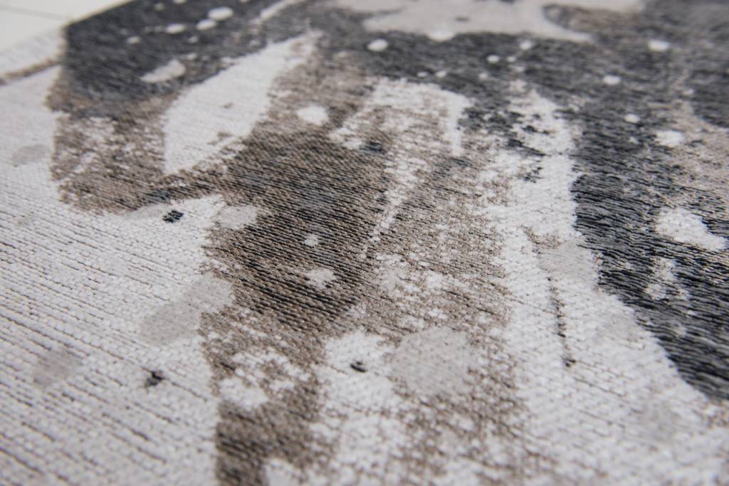 Jacquard Cotton Flatweave Rug Grey Waves | Size: 230 x 330 cm