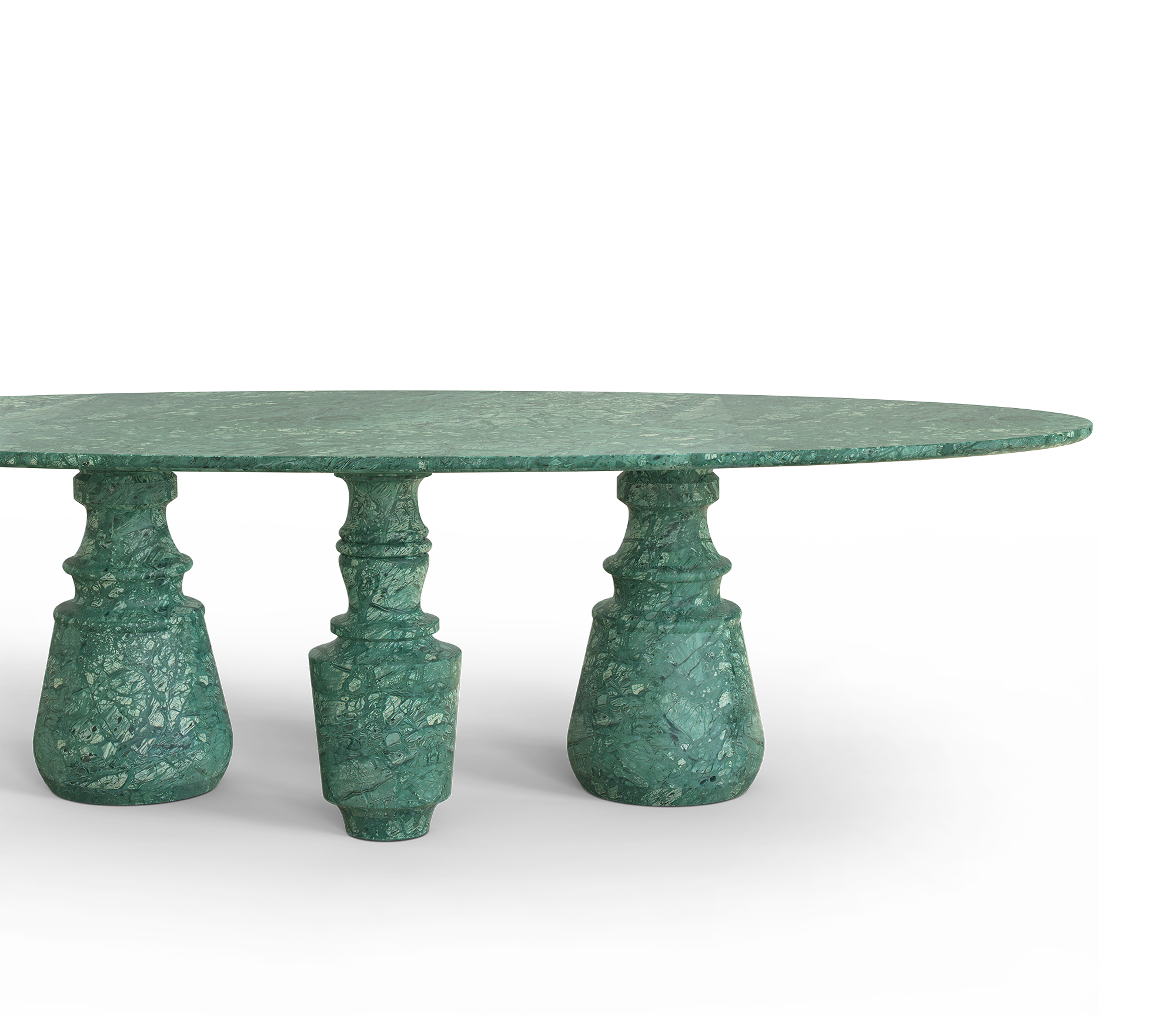 Obsidian Oval XL Guatemala Stone Dining Table
