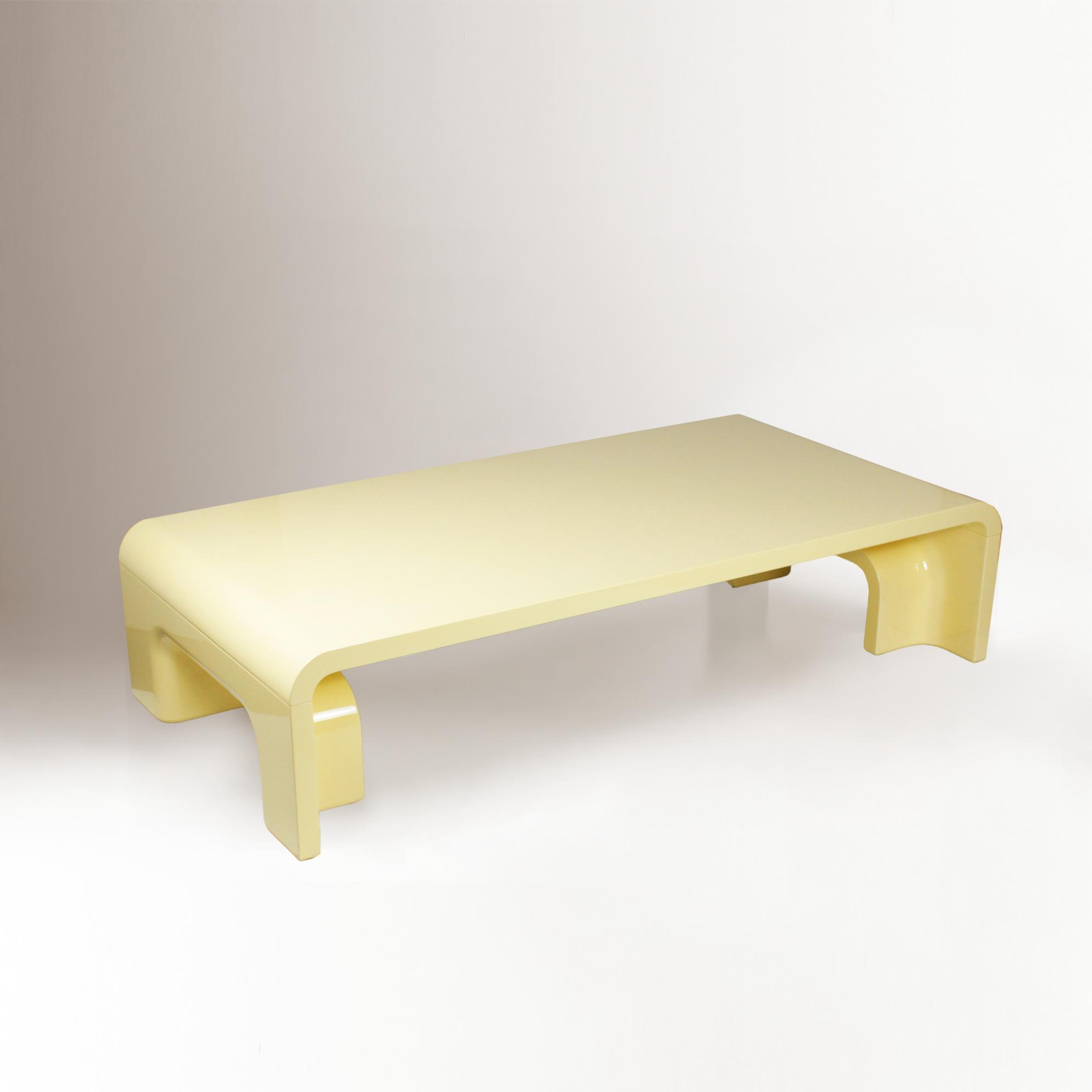 Pliè Yellow Sculptural Coffee Table