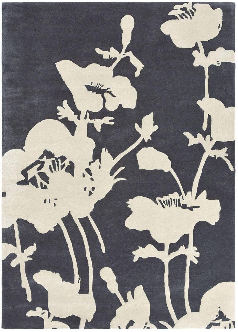 Floral 300 Charcoal Rug ☞ Size: 120 x 180 cm