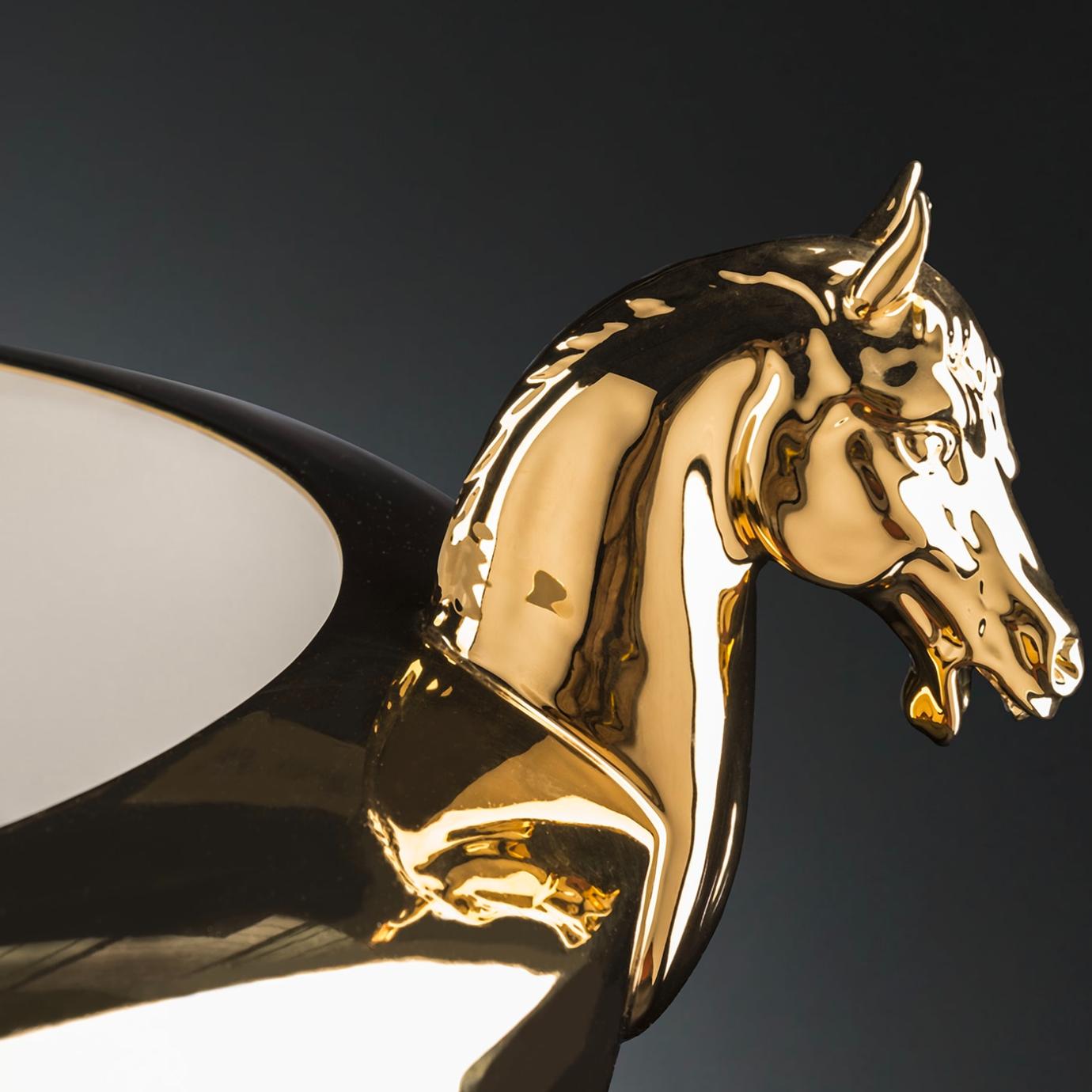 Horse Gold Finish Vase
