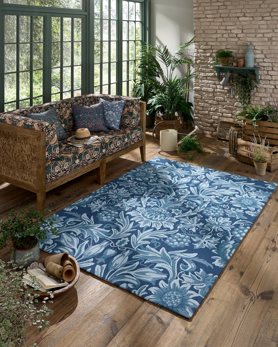 Sunflower Webb's Blue outdoor 427907 Rug