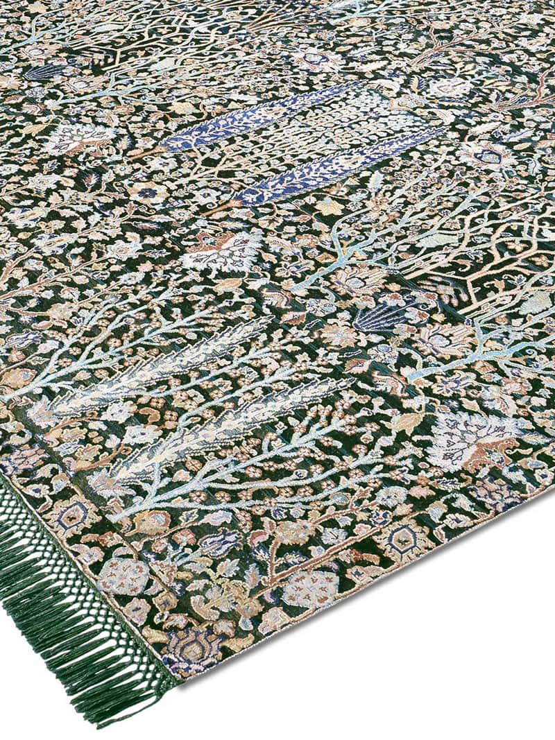 Pine Garden Green Luxury Rug