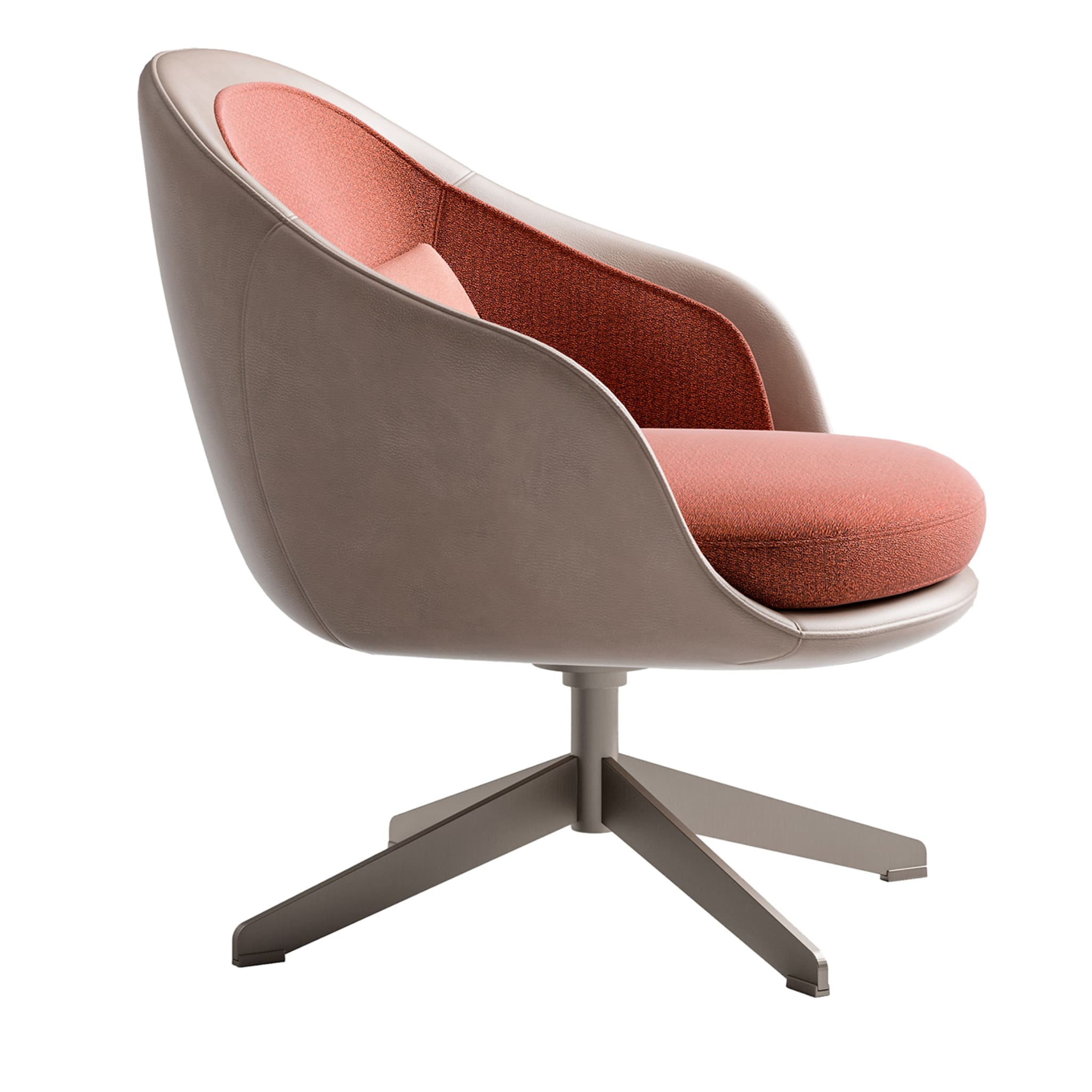 Lucille Armchair in Beige / Red