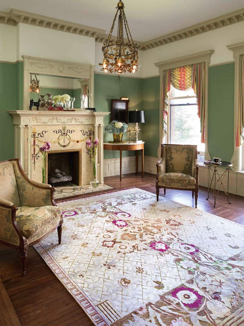 Floral Versus Hand-Woven Rug