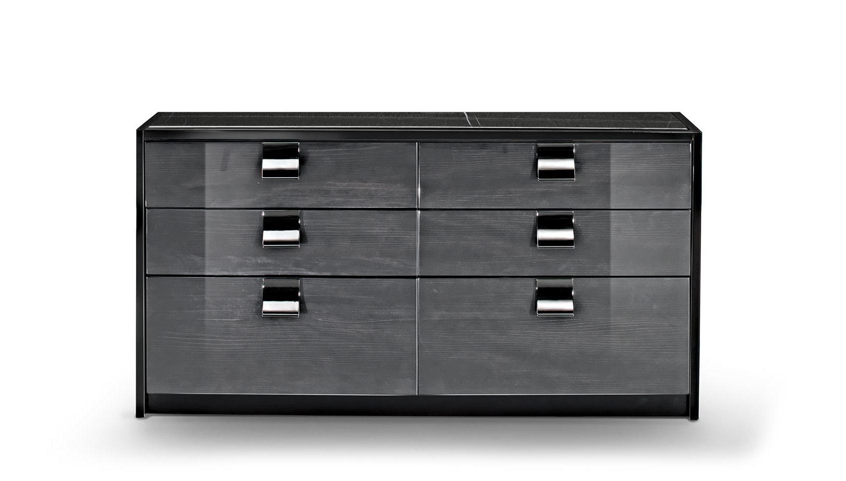 Black 6-Drawer File Cabinet