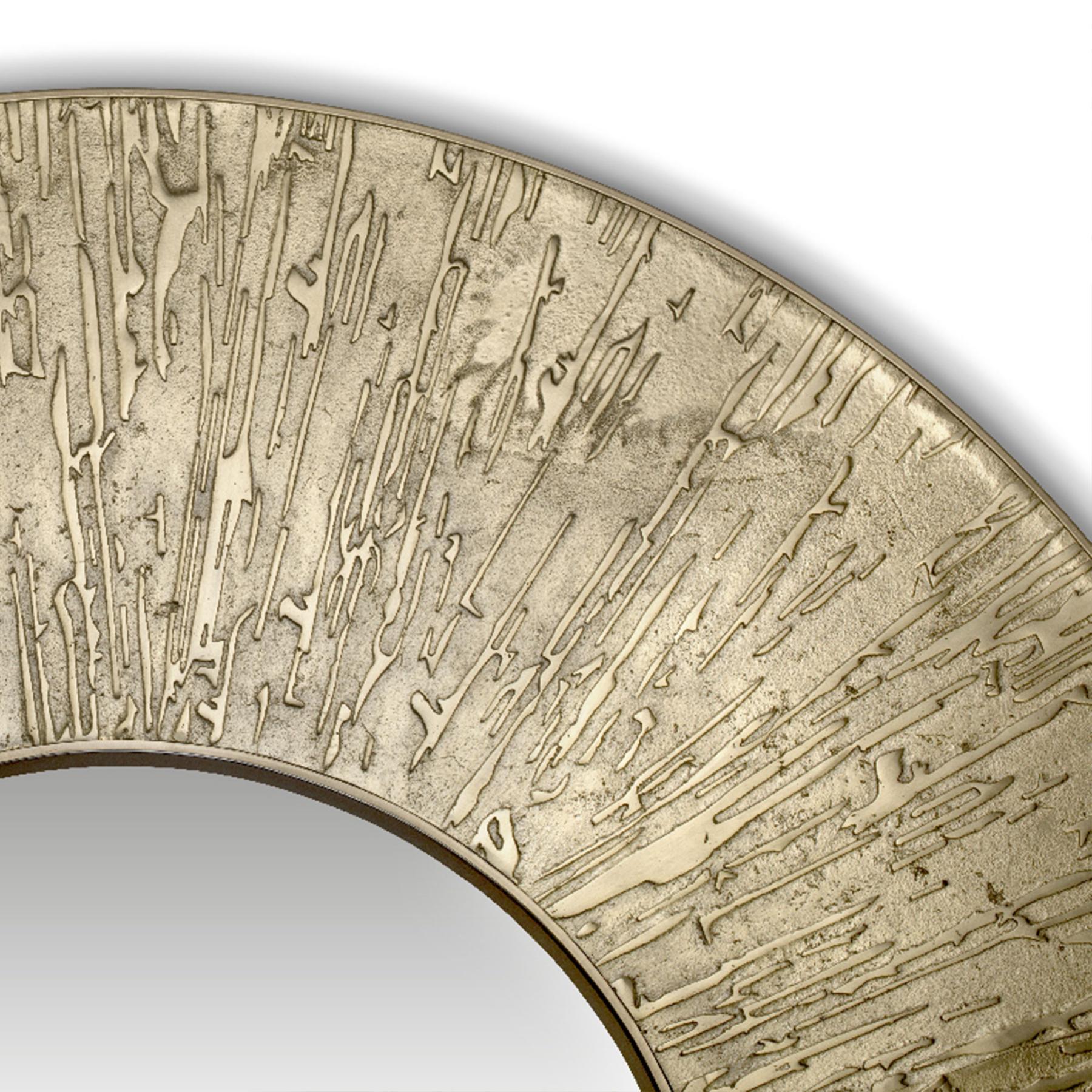 Circular Brass Accent Mirror