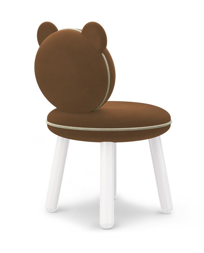 Fluffy Brown Bear Children's Chair