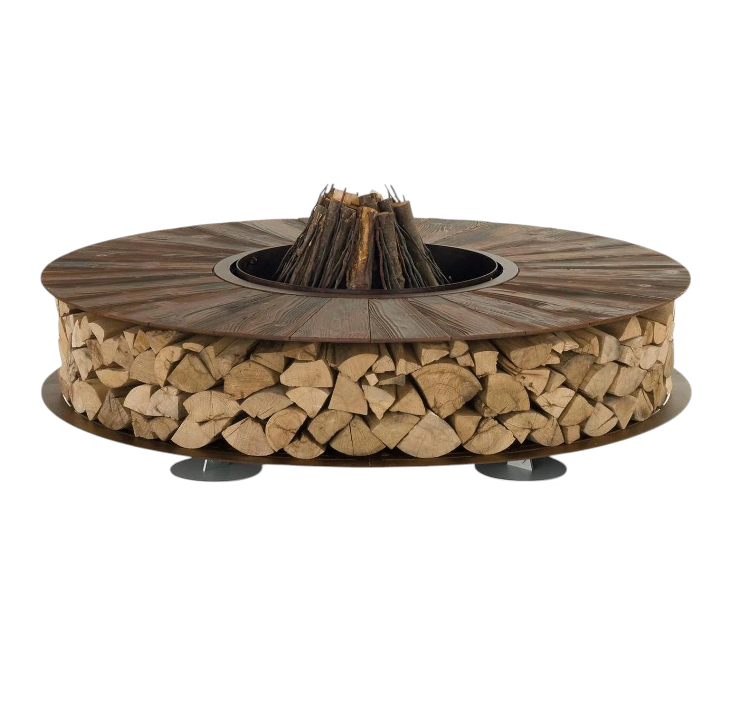 Zero Iron Corten Texture Fire Pit