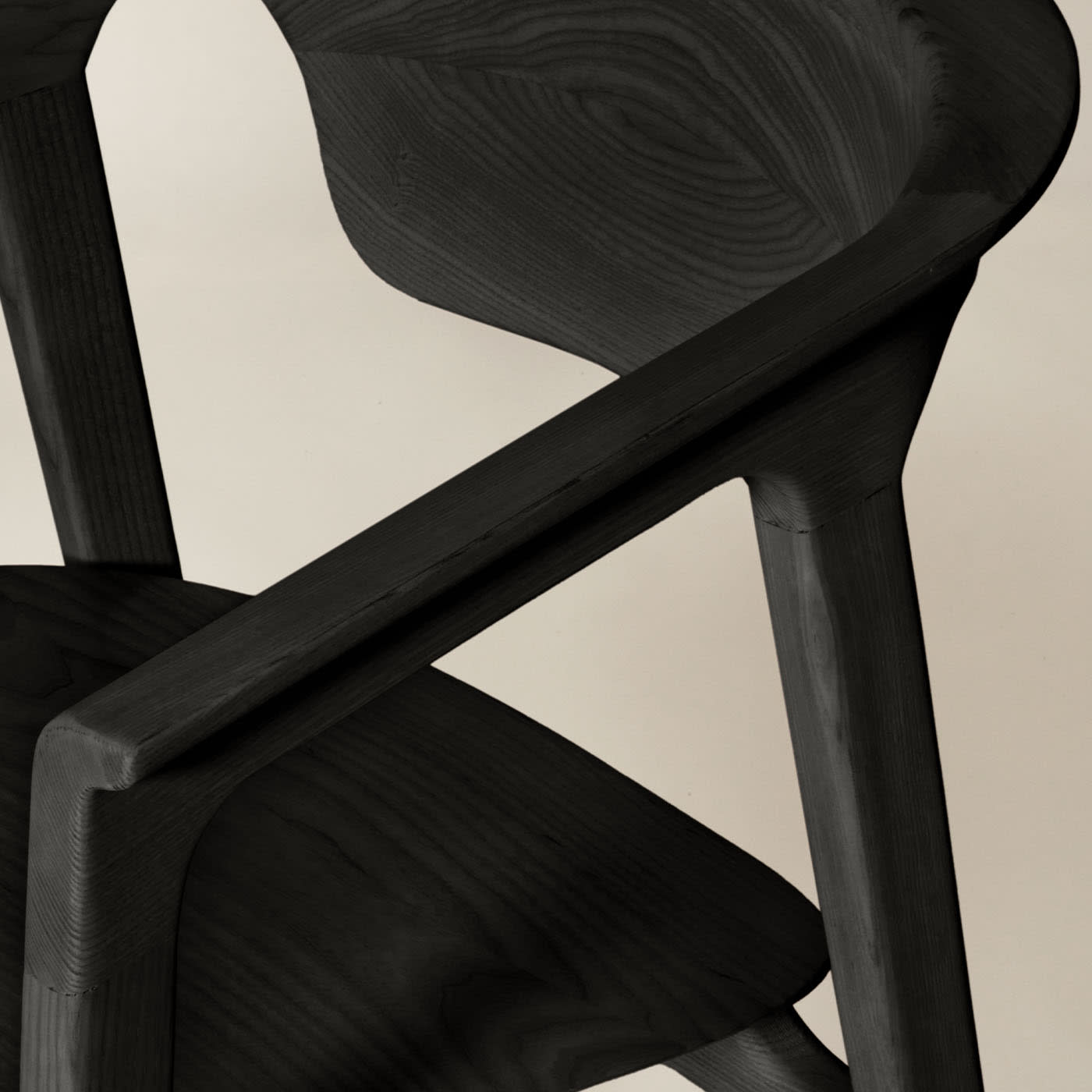 Duna Luxurious Black Ash Chair Handcrafted in Italy