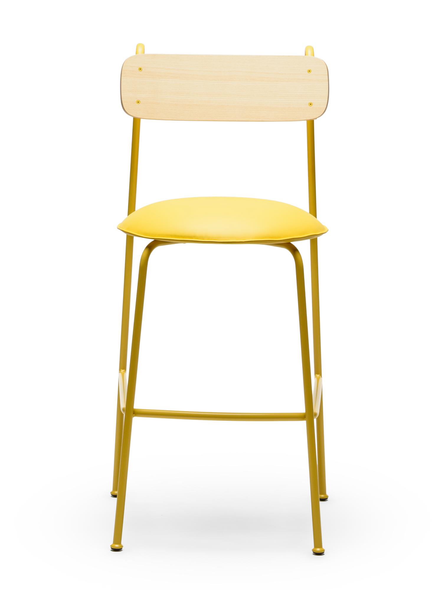Lena Yellow Ash Wood Bar Chair