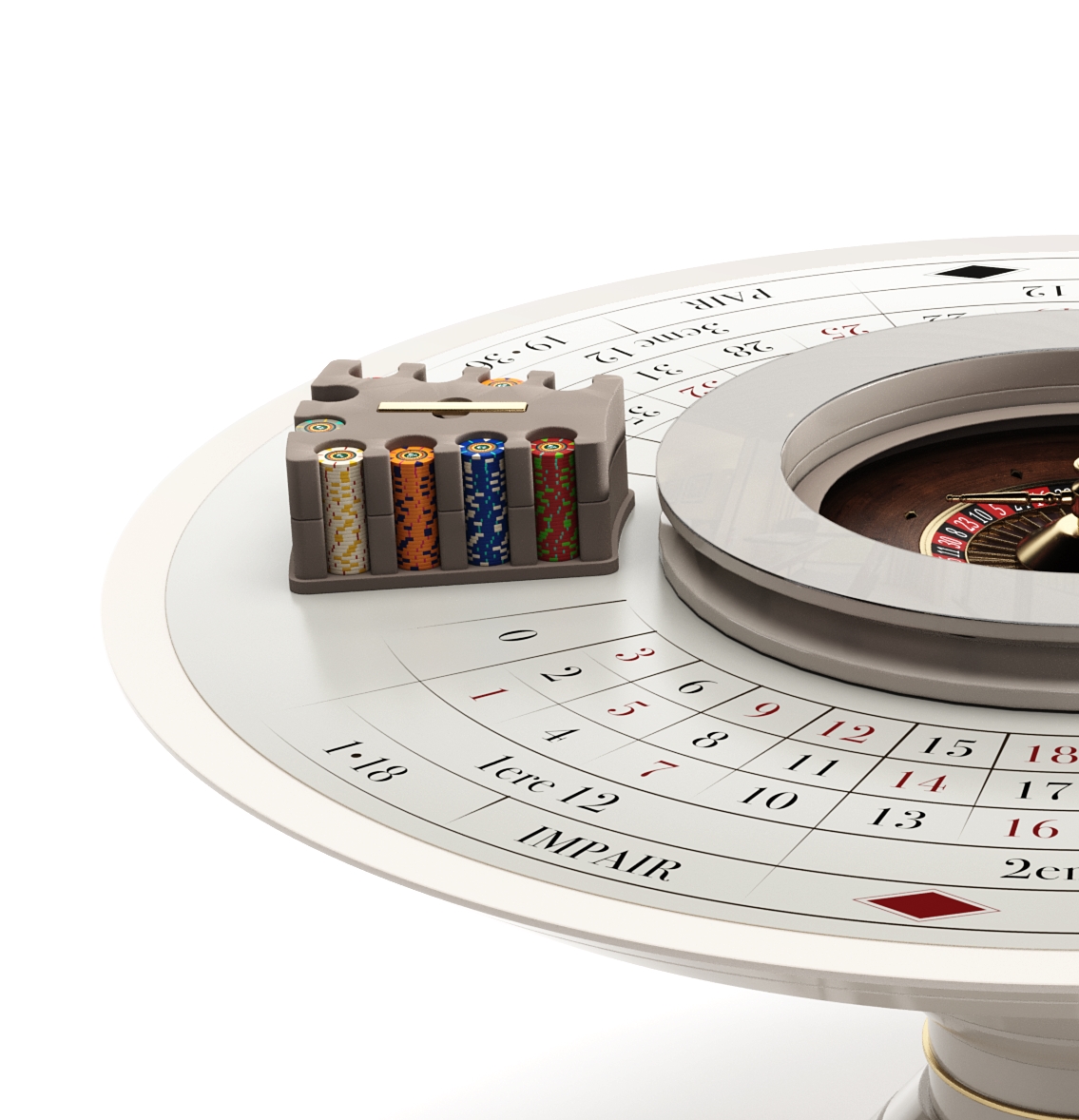 Convivium Handcrafted Round Roulette Table