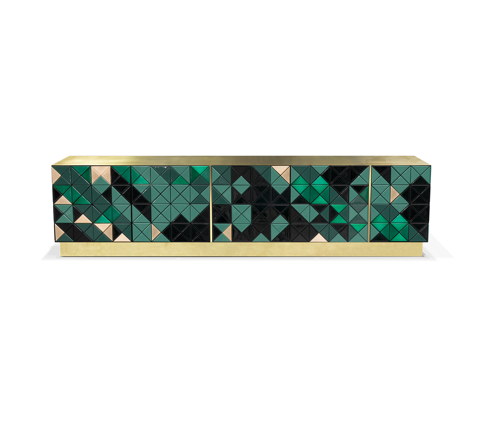 Mosaic Green TV Cabinet