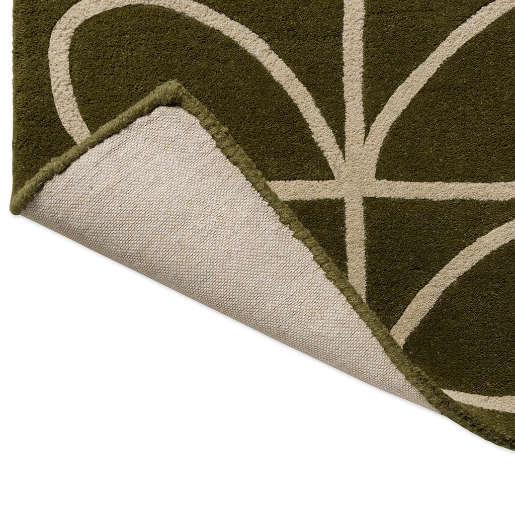 Linear Stem Runner Olive 060501 Rug | Size: 70 × 300 cm