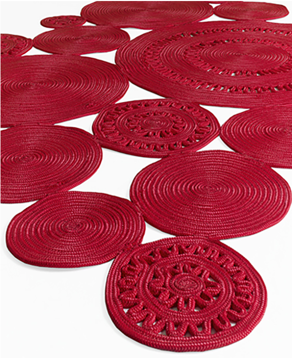 Braided Patchwork Red beauty Rug