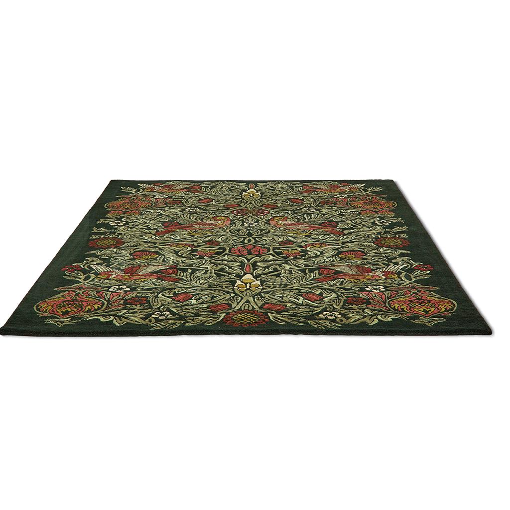 Bird Tump Green 128307 Wool Rug