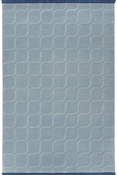 Light Blue Hand-Tufted Rug