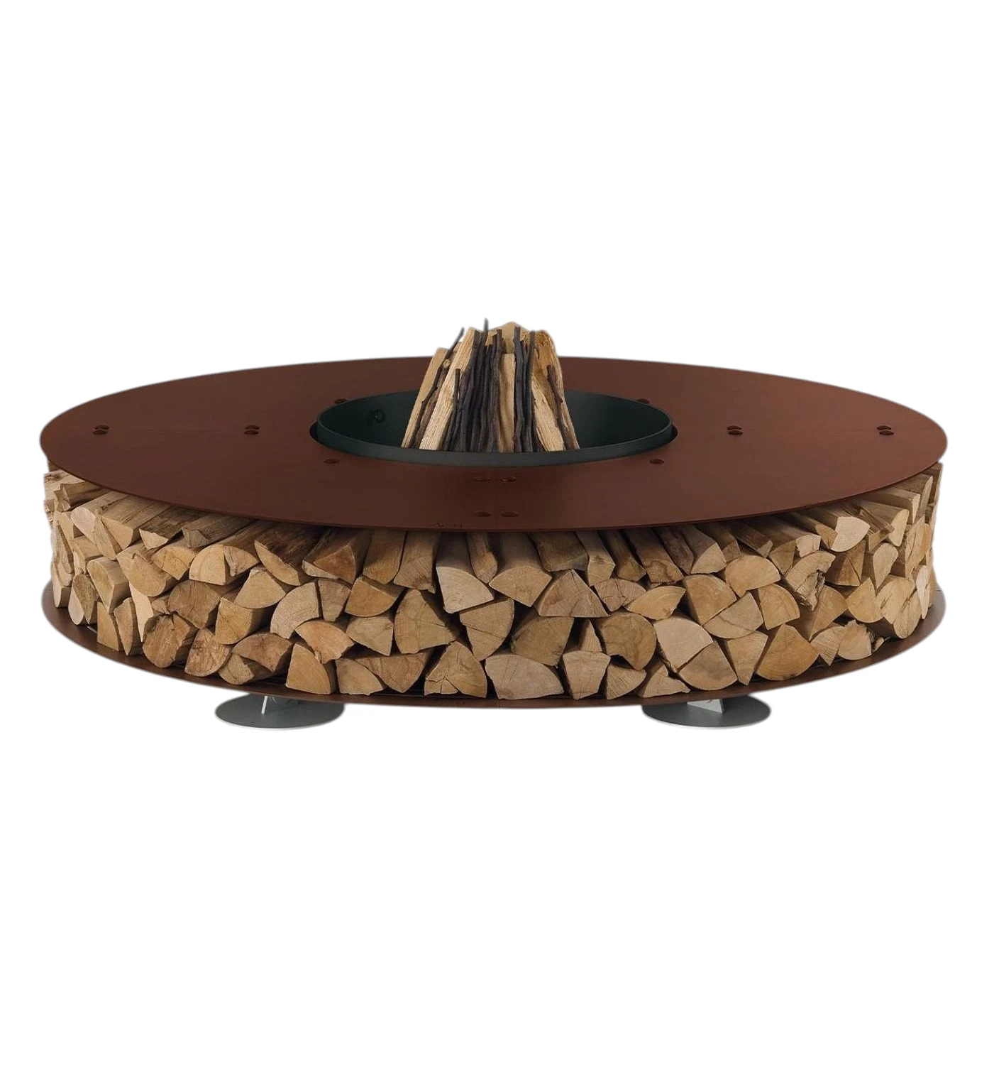 Zero Steel Brown Fire Pit