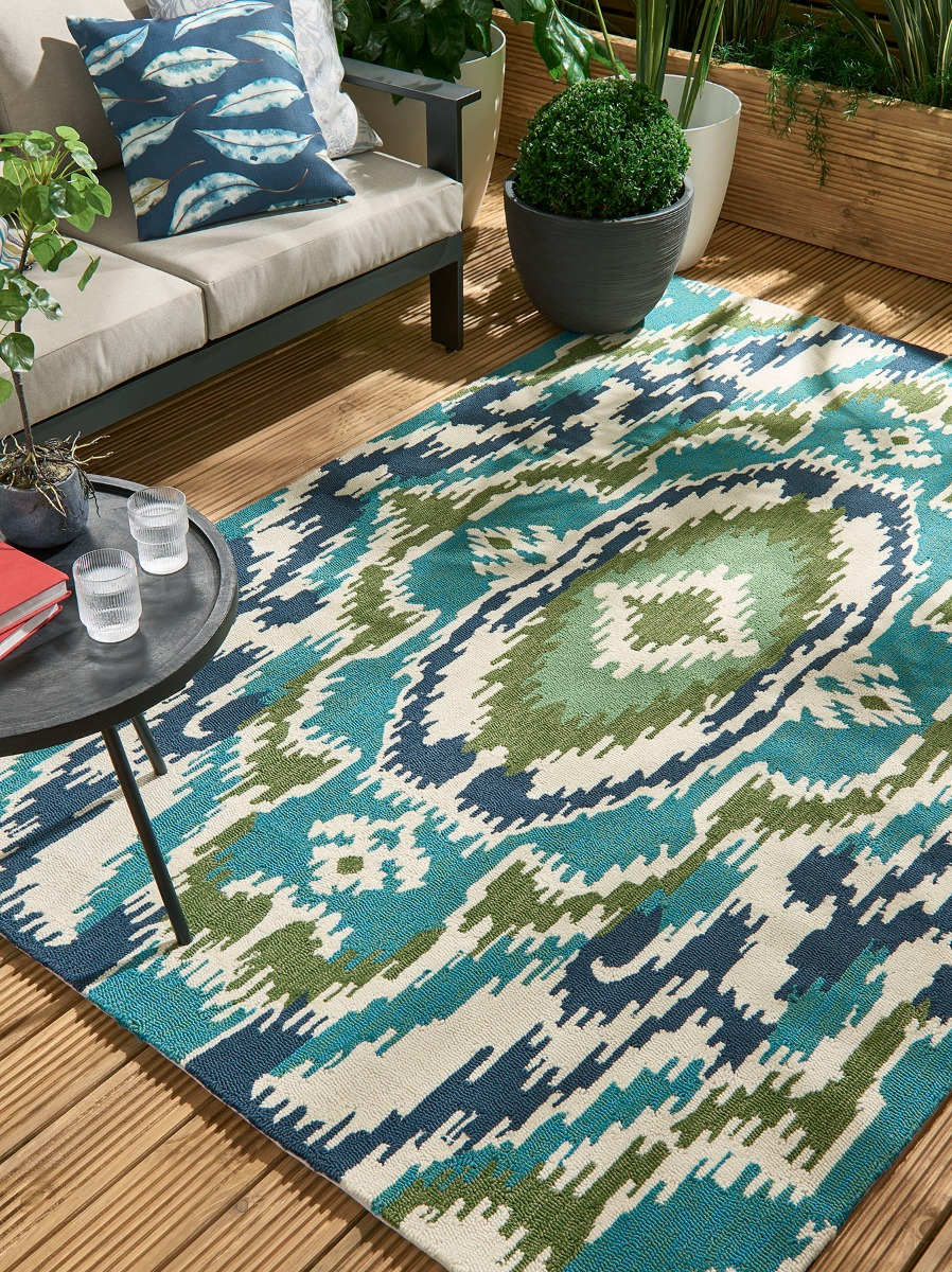 Ixora Emera/Palm/Chartr outdoor 442007 Rug