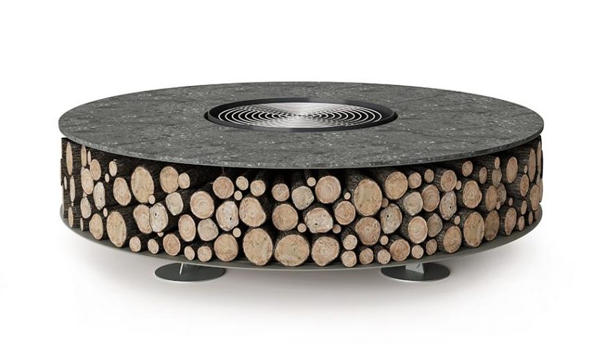 Zero Keramik Fire Pit | Finishing: Botticino Dorato | Dimensions: Ø 200 cm