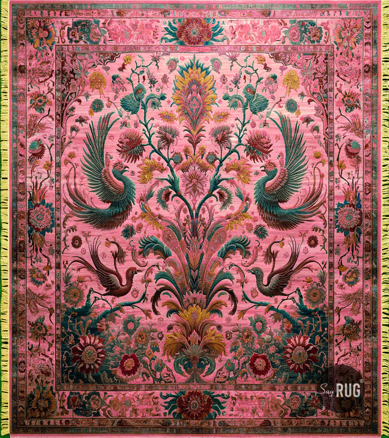 Paradise Garden Pink Rug