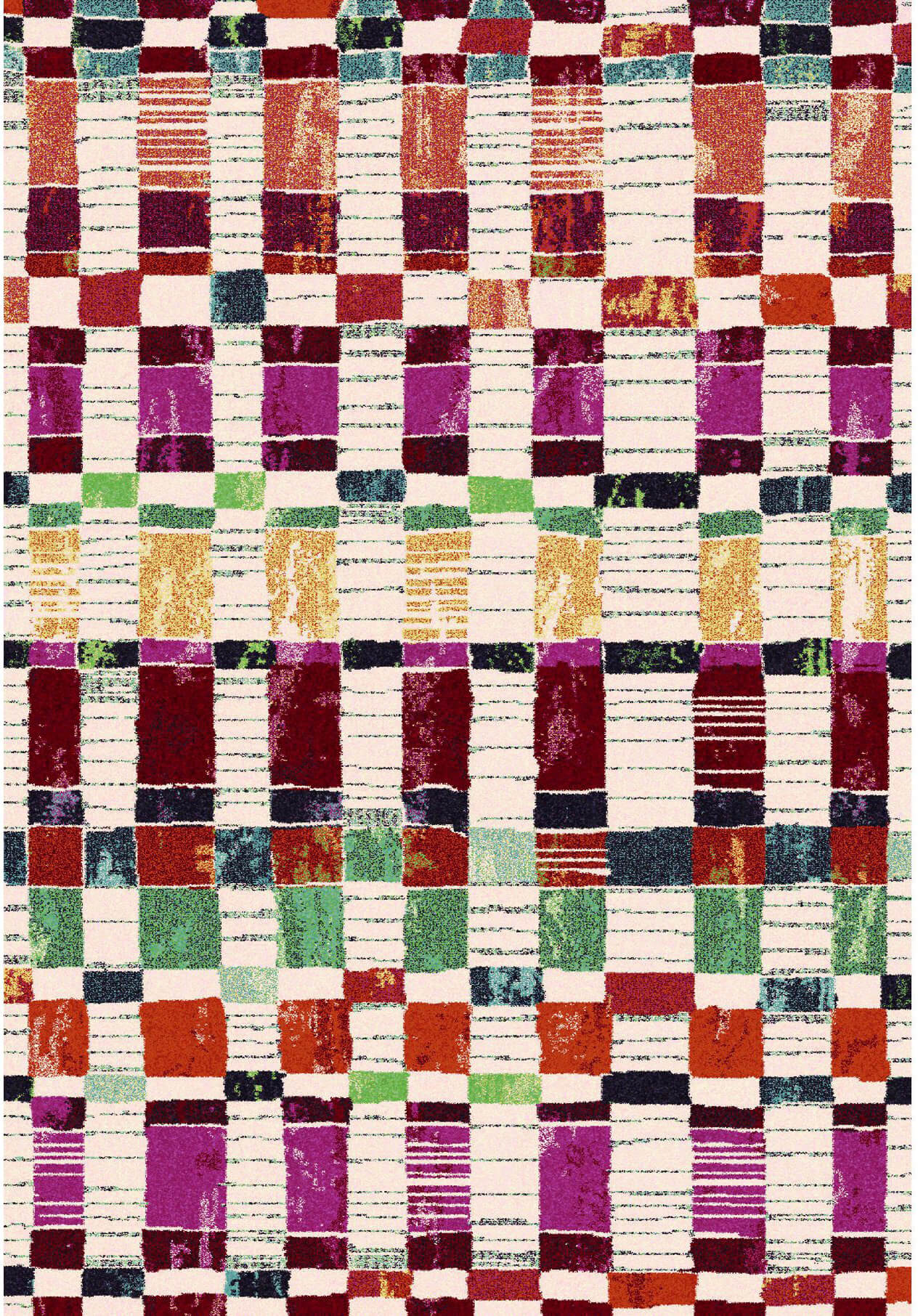 Heat-Set 100% Polypropylene Multi Color Rug Capri 32056/6214